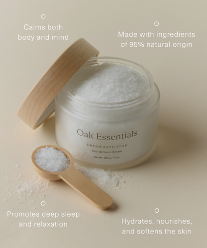 Dream Bath Soak – Magnesium &amp; Sea Salt Soak for Sleep, Stress &amp; Sore Muscles